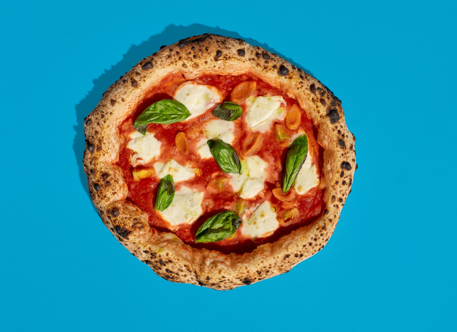 Bufalina sourdough pizza with buffalo mozzarella